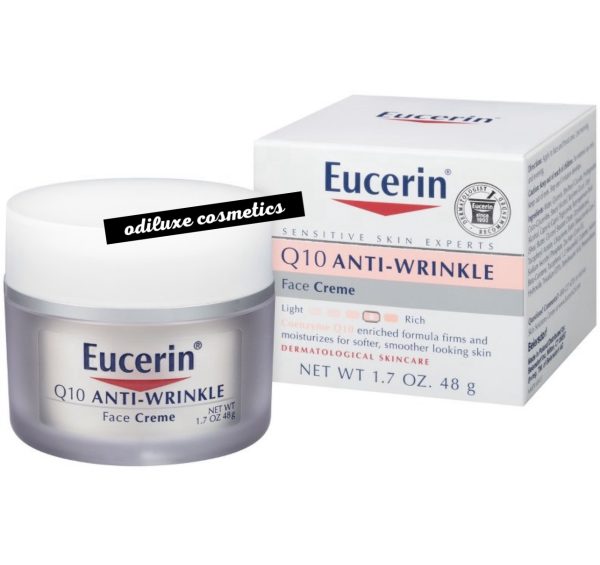 Eucerin Q10 Anti-Wrinkle Sensitive Skin Unscented Face Cream – 1.7oz (US)