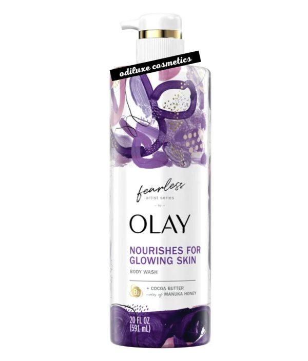 Olay Fearless Artist Series Nourishing Moisture Body Wash with Cocoa Butter & Notes of Manuka Honey – 20 fl oz / 591ml