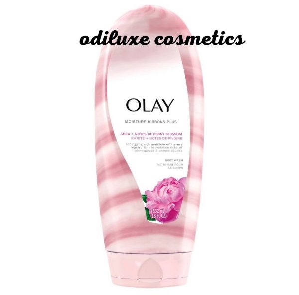 Olay Moisture Ribbons Plus Shea + Peony Blossom Body Wash – 18 fl oz / 532ml (US)