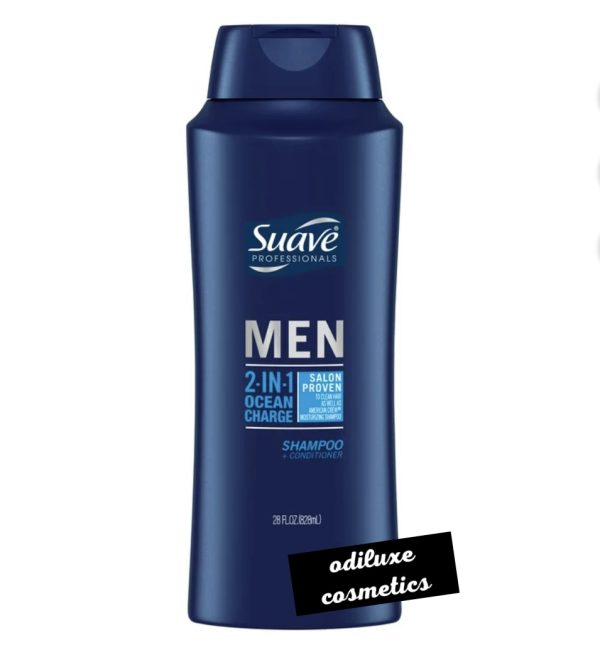 Suave Men 2 in 1 Shampoo and Conditioner Ocean Charge 28 oz 828ml (US)