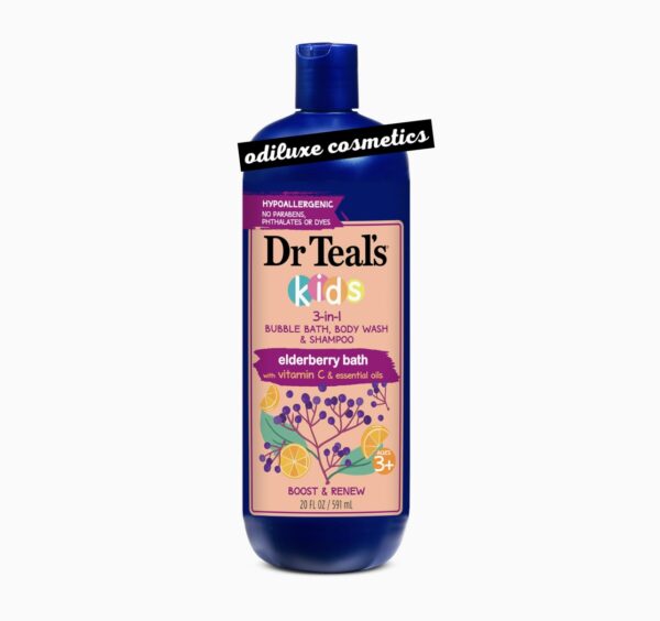 Dr Teal’s Kids 3 In 1 Elderberry Body Wash & Shampoo With Vitamin C & Essential Oils 20 Fl Oz (US)