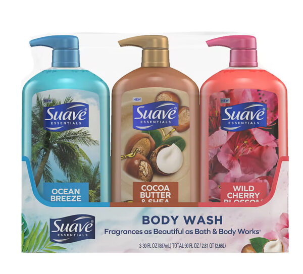 Suave Essentials Gentle Body Wash Variety Pack, 3 pk./30 oz. (US)