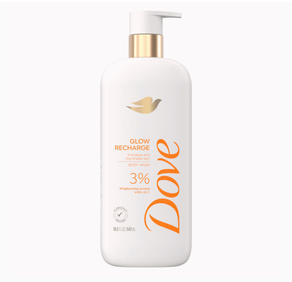 Dove Beauty Serum Body Wash with 3% Brightening Serum + Vitamin C – Glow Recharge – 18.5 fl oz (US)