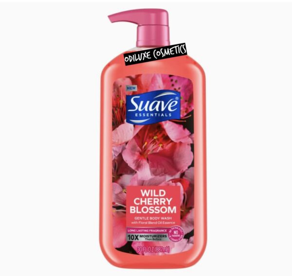 Suave Essentials Gentle Liquid Body Wash, Wild Cherry Blossom, 30 oz / 887ml (US)