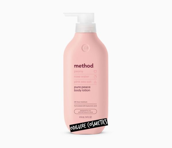 Method Body Lotion, Pure Peace, Rose Water, Peonies + Pink Sea Salt notes (US)