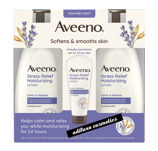 Aveeno Stress Relief Moisturizing Body Lotion with Lavender Scent, 2 pk./18 oz. + 2.5 oz. (US)