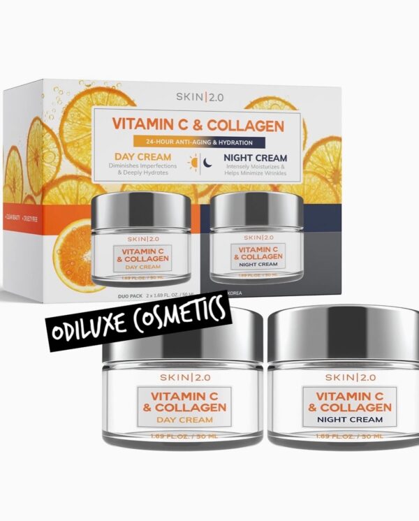 Skin 2.0 Vitamin C & Collagen Day/Night Moisturizer Anti-Aging Cream – (US)