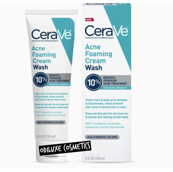 CeraVe Acne Control Foaming Face Cleanser 10% BPO – 5 fl oz (US)